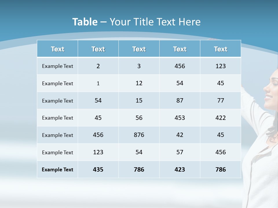 A Woman Standing On The Beach With Her Arms Up PowerPoint Template