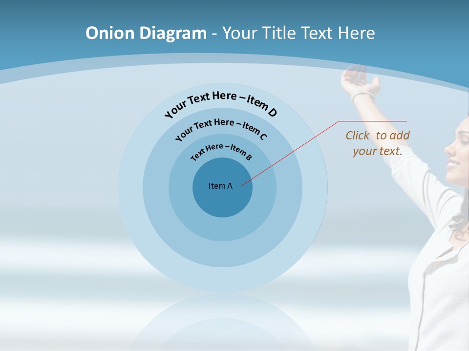 A Woman Standing On The Beach With Her Arms Up PowerPoint Template