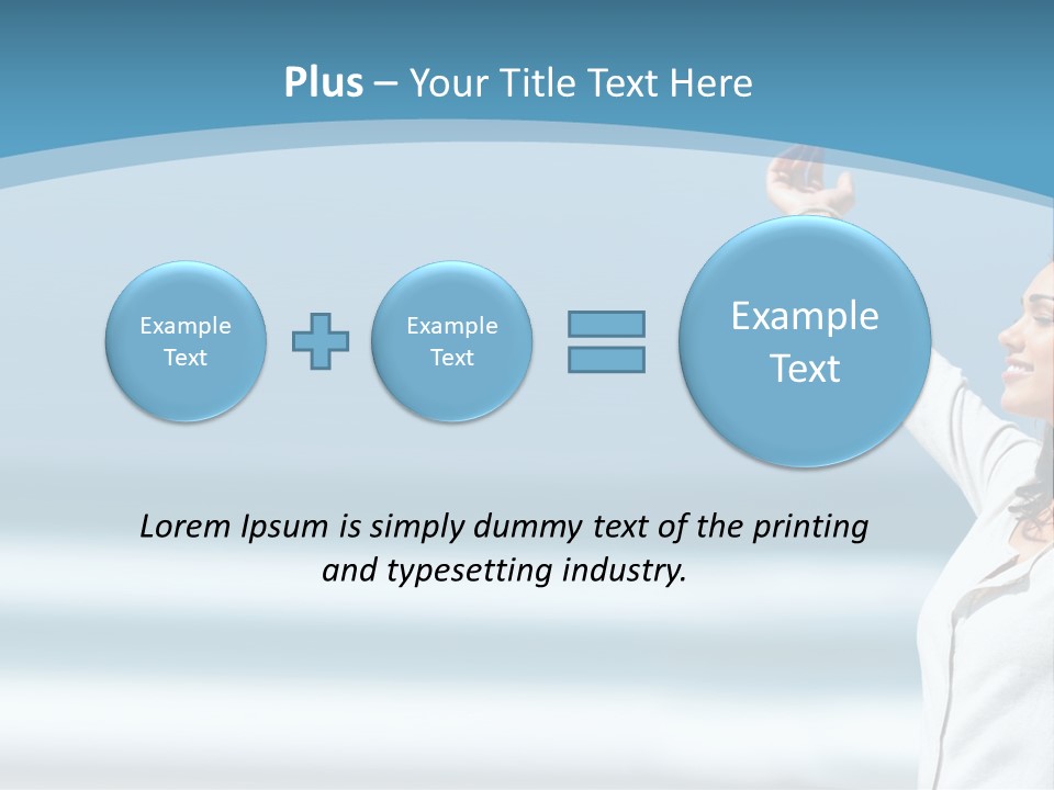 A Woman Standing On The Beach With Her Arms Up PowerPoint Template
