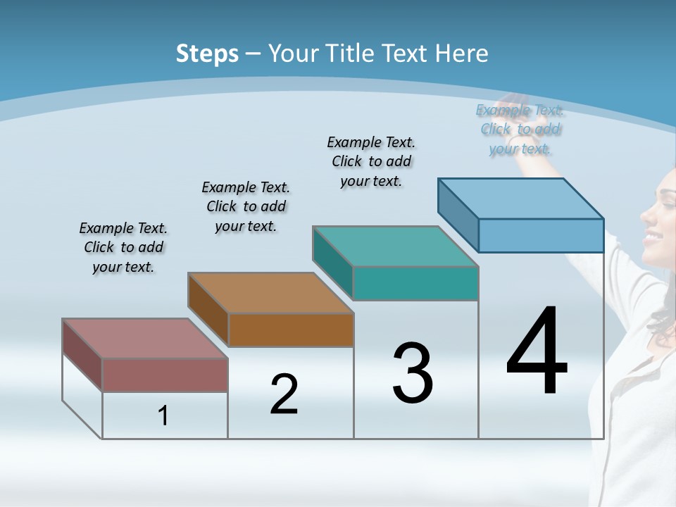 A Woman Standing On The Beach With Her Arms Up PowerPoint Template