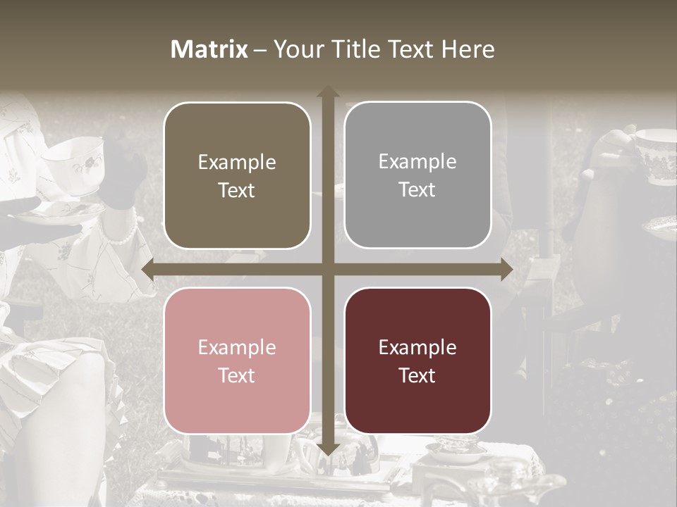 Teacup Pretty Crockery PowerPoint Template