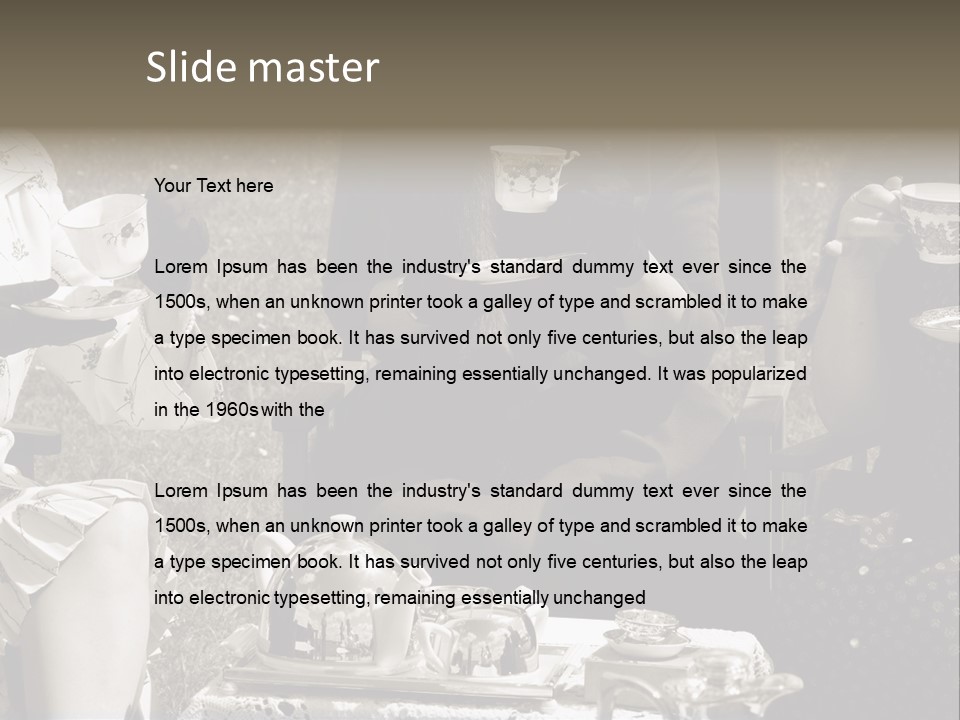 Teacup Pretty Crockery PowerPoint Template