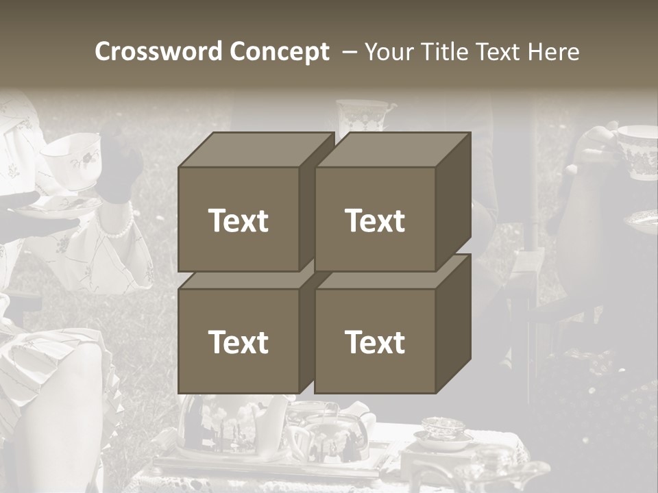 Teacup Pretty Crockery PowerPoint Template