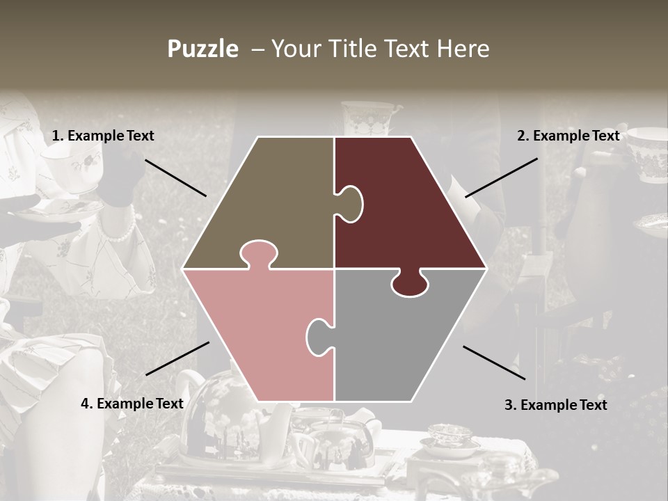 Teacup Pretty Crockery PowerPoint Template