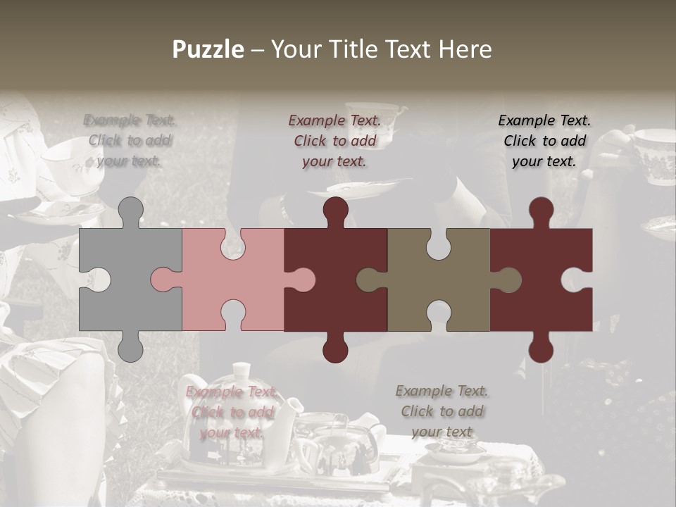 Teacup Pretty Crockery PowerPoint Template