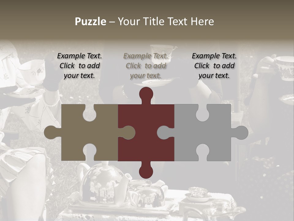 Teacup Pretty Crockery PowerPoint Template