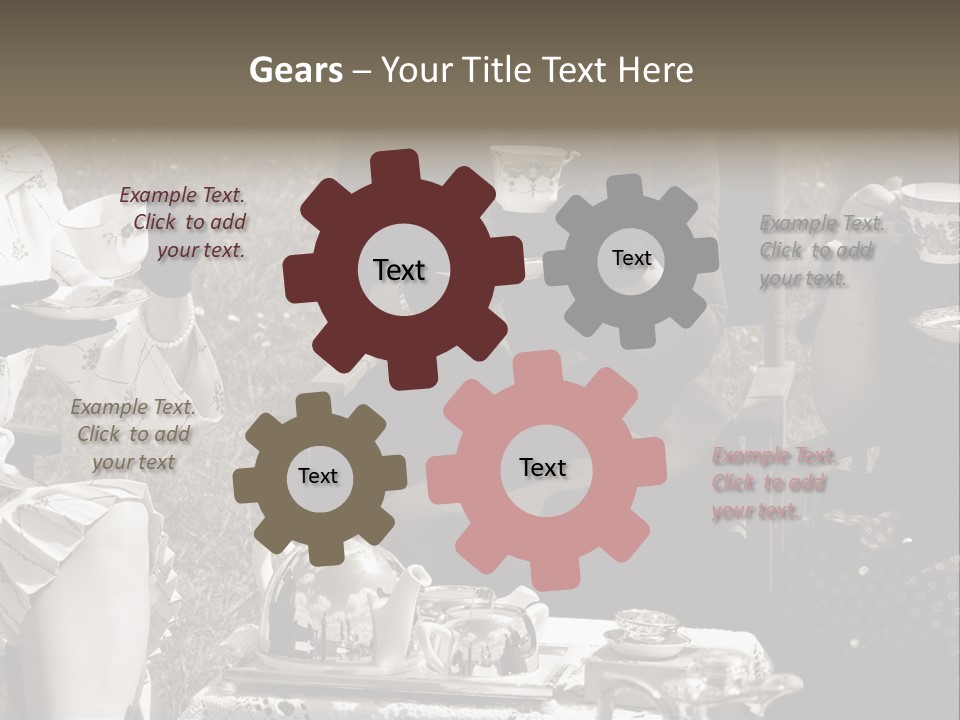 Teacup Pretty Crockery PowerPoint Template