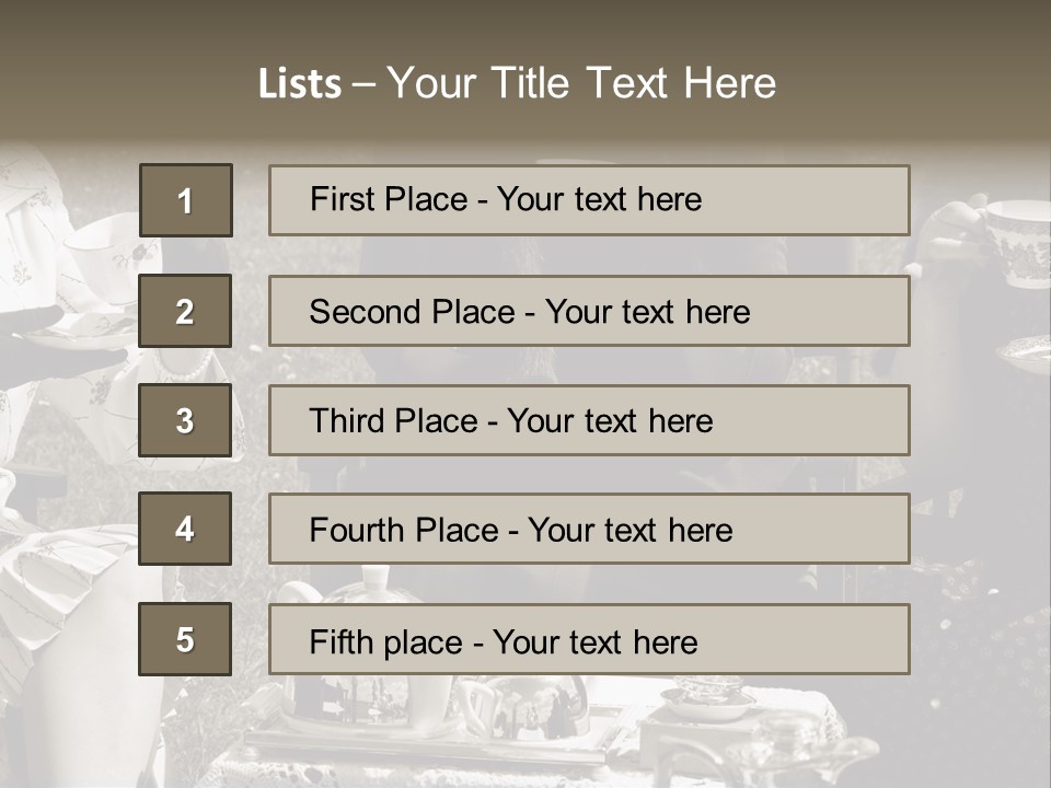 Teacup Pretty Crockery PowerPoint Template