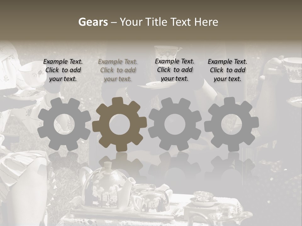 Teacup Pretty Crockery PowerPoint Template