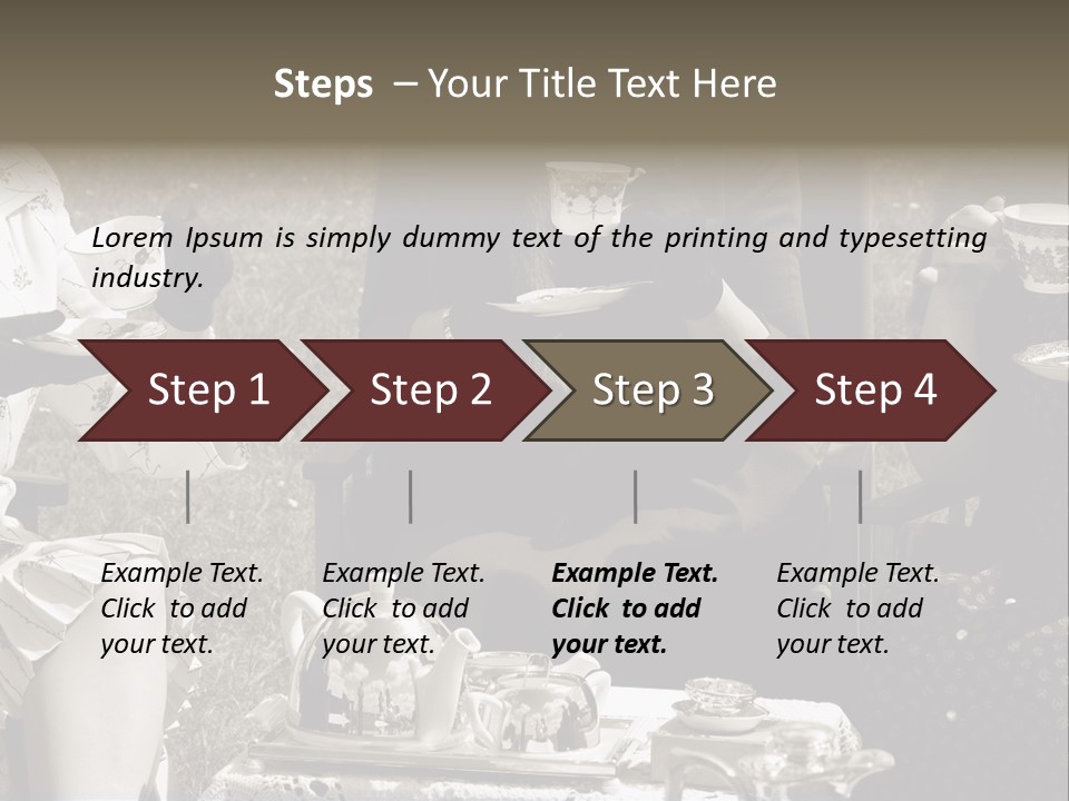 Teacup Pretty Crockery PowerPoint Template