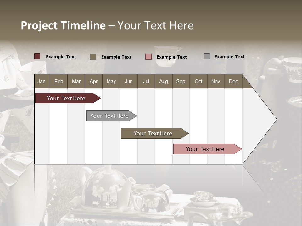 Teacup Pretty Crockery PowerPoint Template