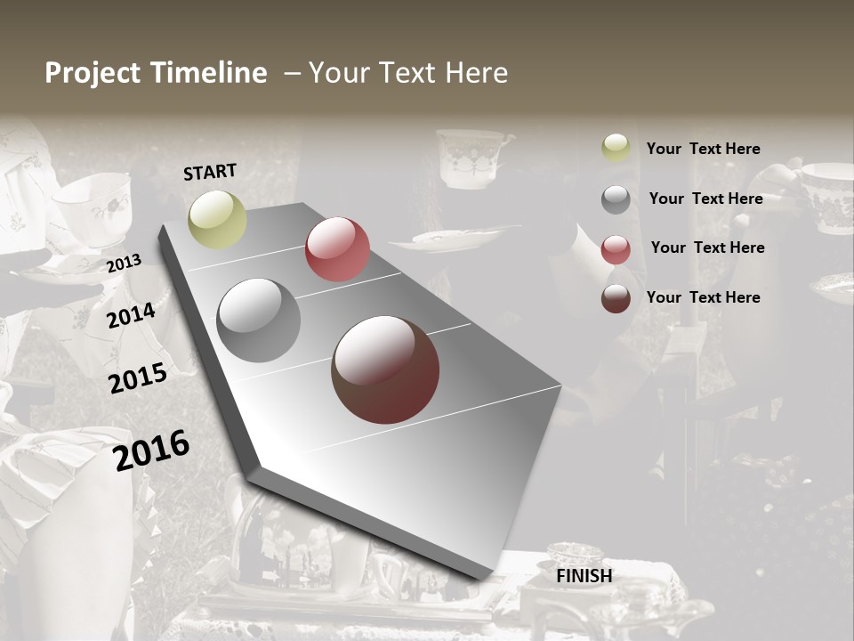 Teacup Pretty Crockery PowerPoint Template