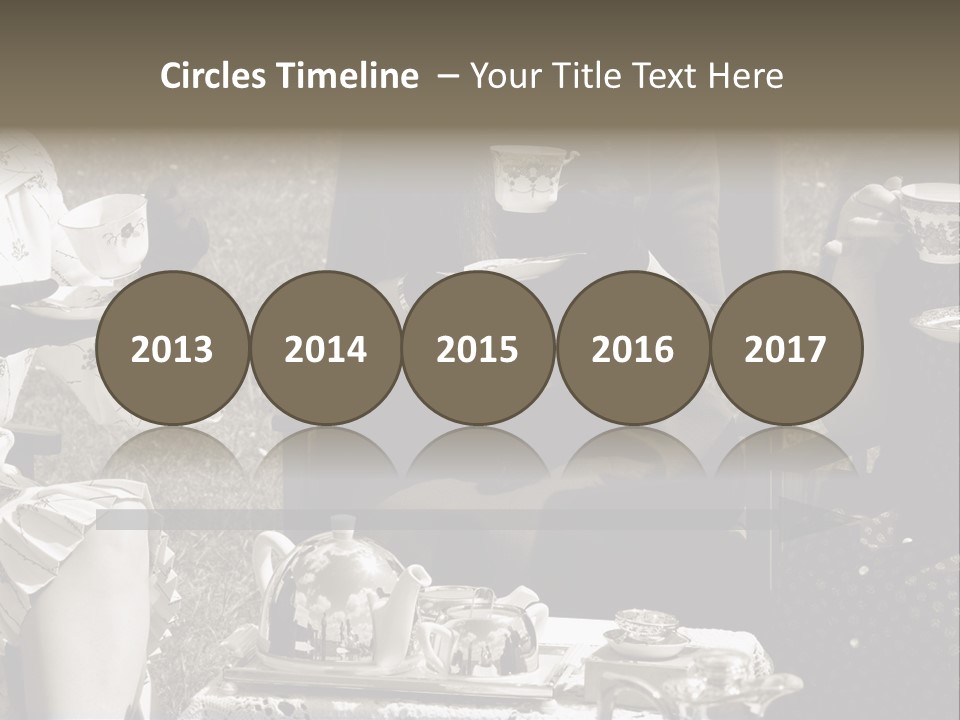 Teacup Pretty Crockery PowerPoint Template