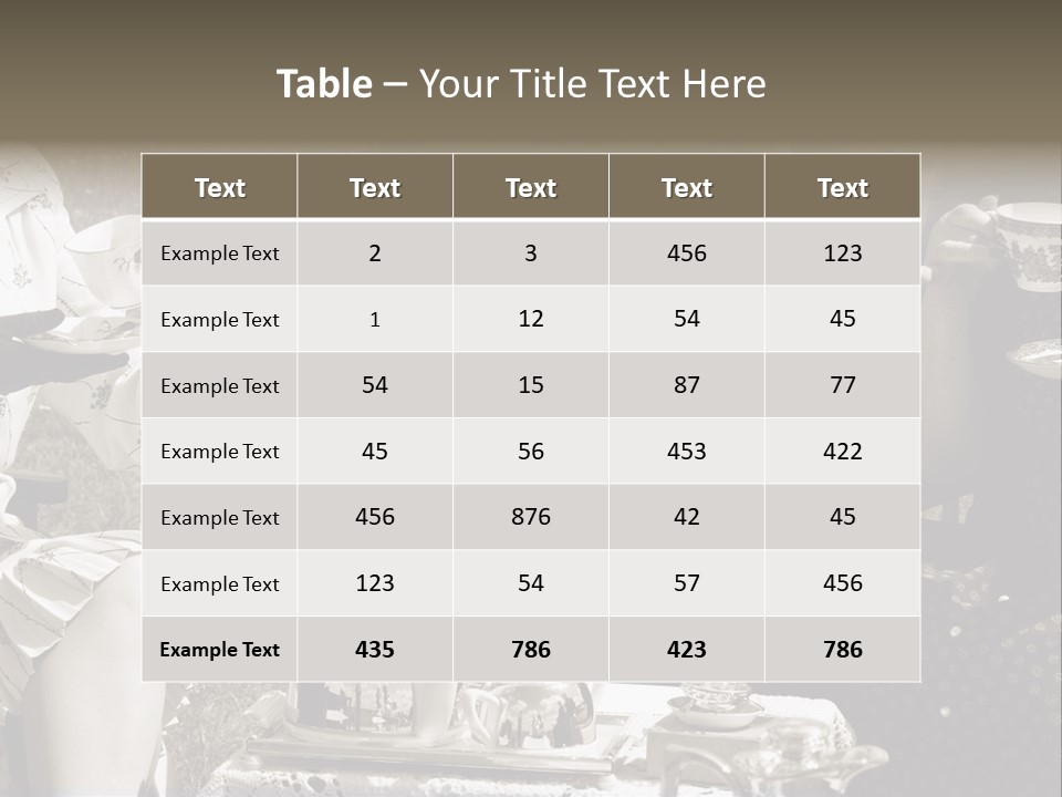 Teacup Pretty Crockery PowerPoint Template