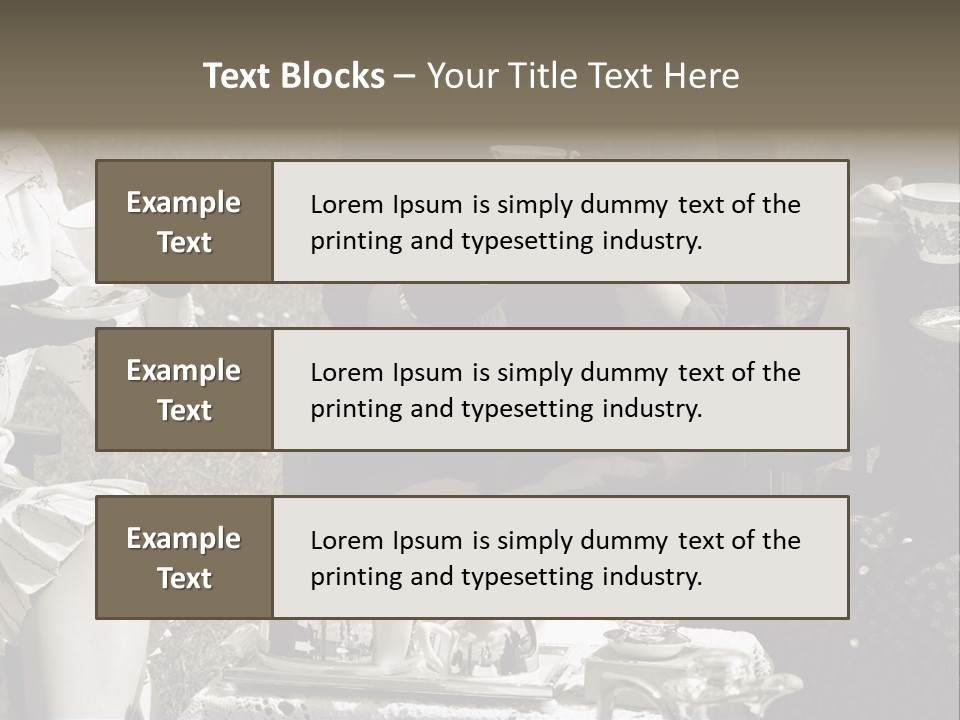 Teacup Pretty Crockery PowerPoint Template