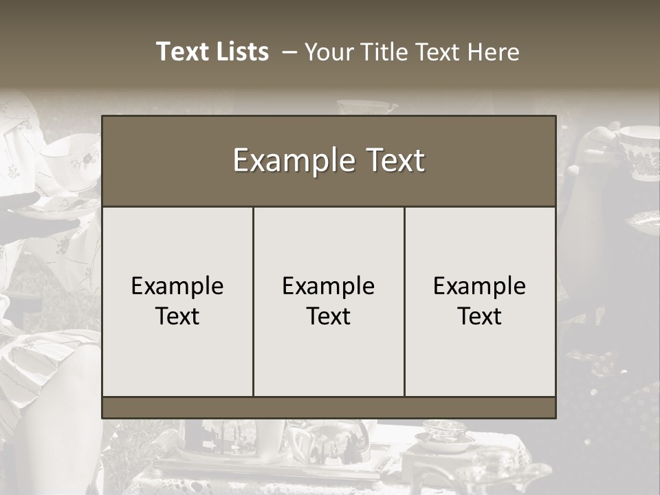Teacup Pretty Crockery PowerPoint Template