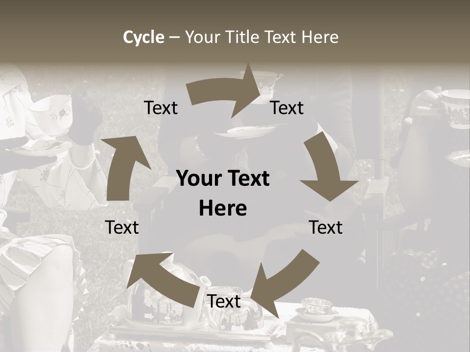 Teacup Pretty Crockery PowerPoint Template