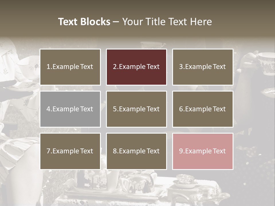 Teacup Pretty Crockery PowerPoint Template