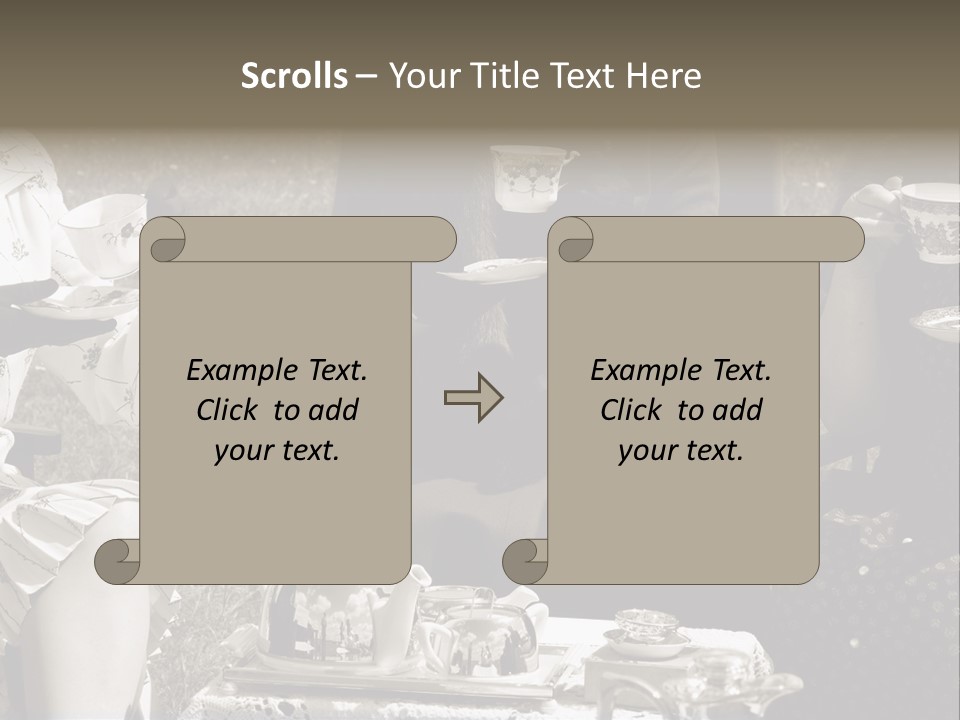 Teacup Pretty Crockery PowerPoint Template