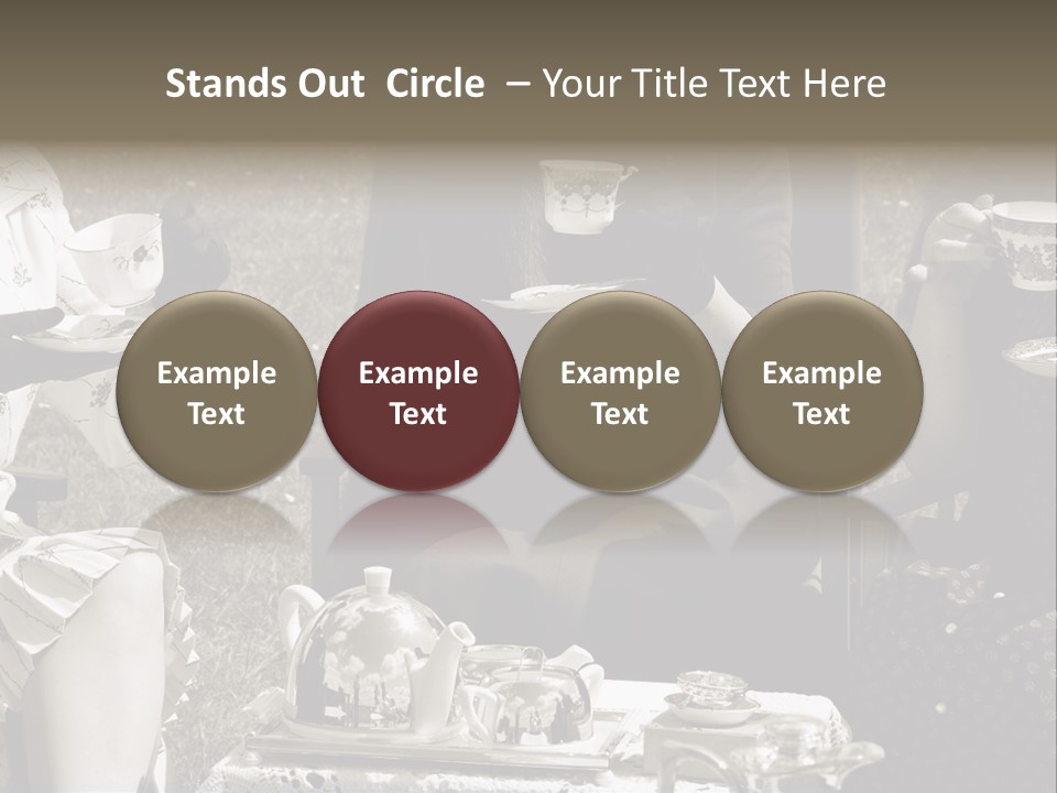 Teacup Pretty Crockery PowerPoint Template