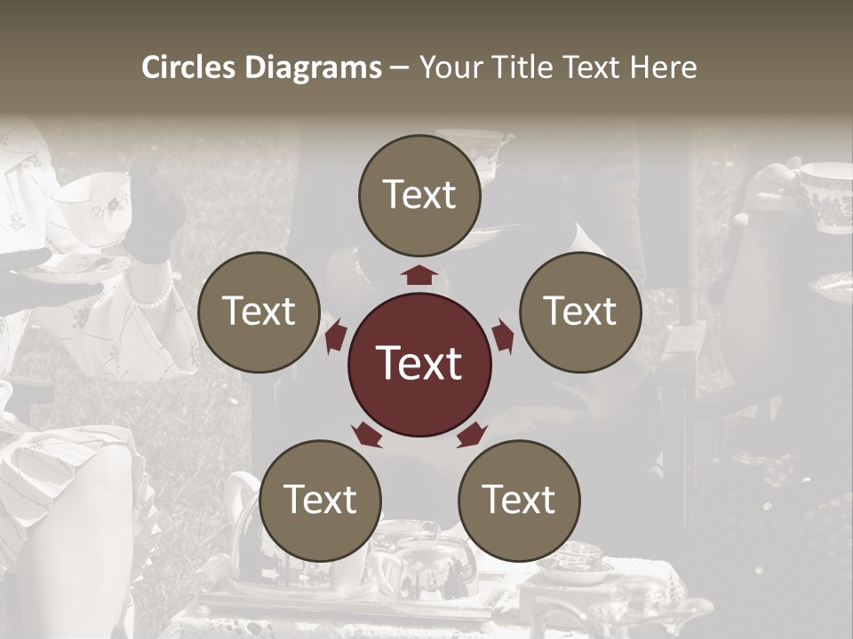 Teacup Pretty Crockery PowerPoint Template