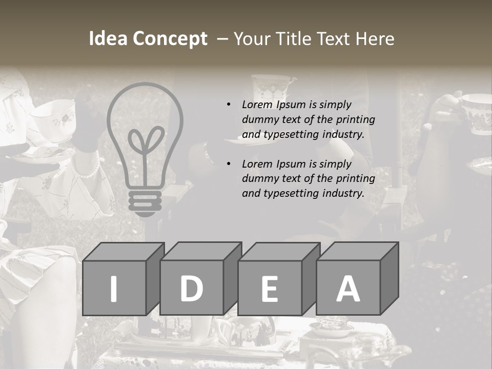 Teacup Pretty Crockery PowerPoint Template