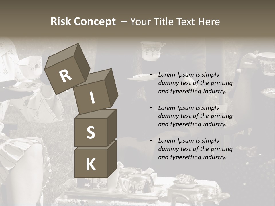 Teacup Pretty Crockery PowerPoint Template