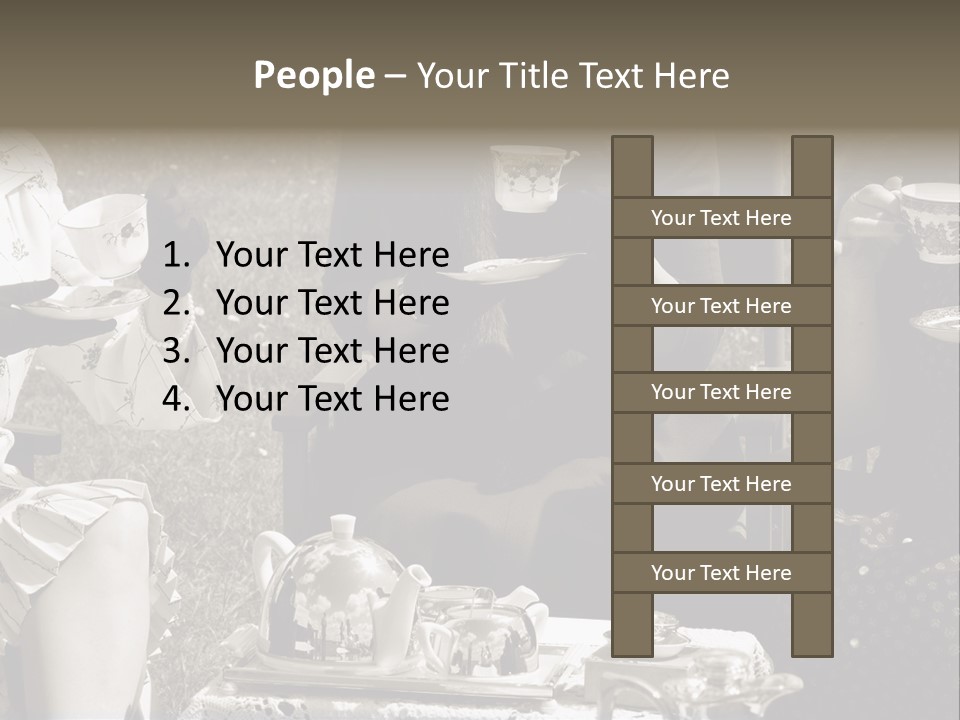 Teacup Pretty Crockery PowerPoint Template