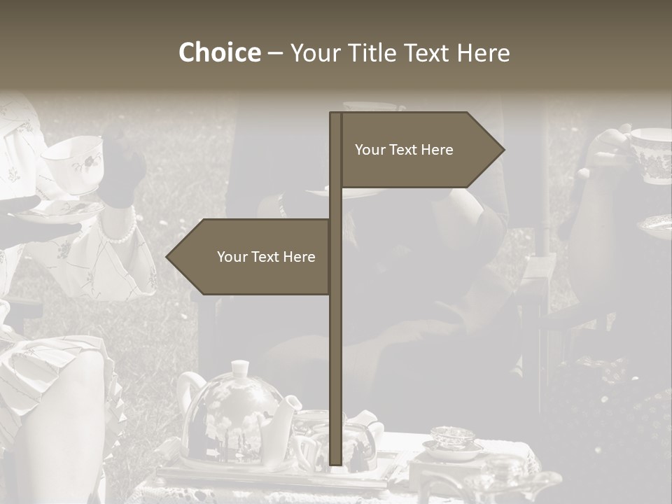 Teacup Pretty Crockery PowerPoint Template