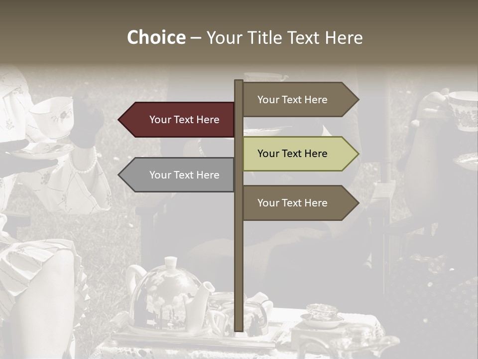 Teacup Pretty Crockery PowerPoint Template