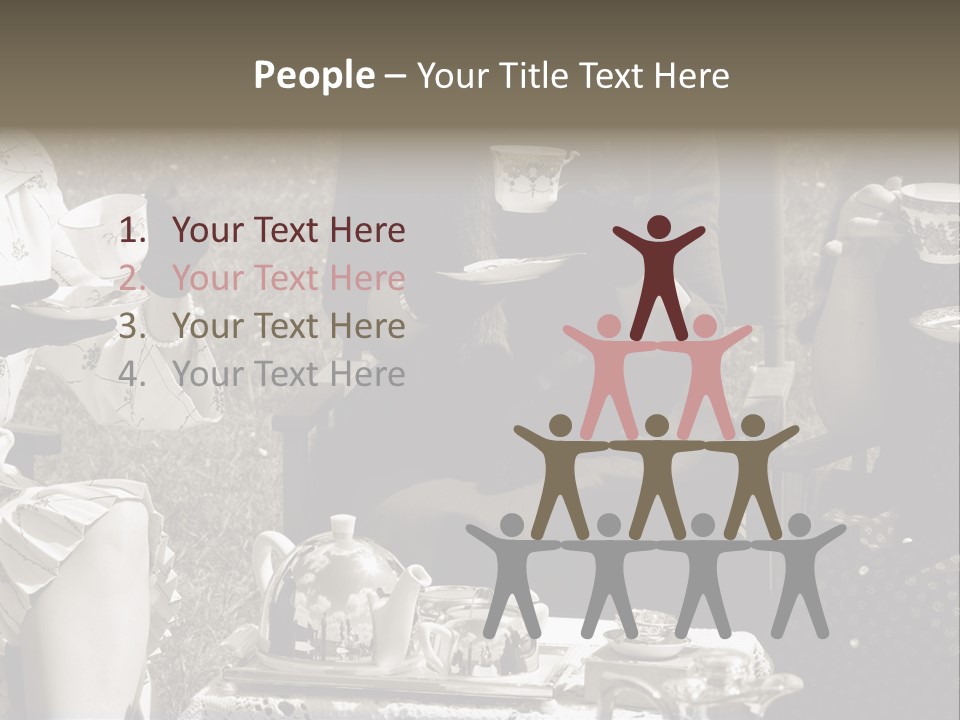 Teacup Pretty Crockery PowerPoint Template