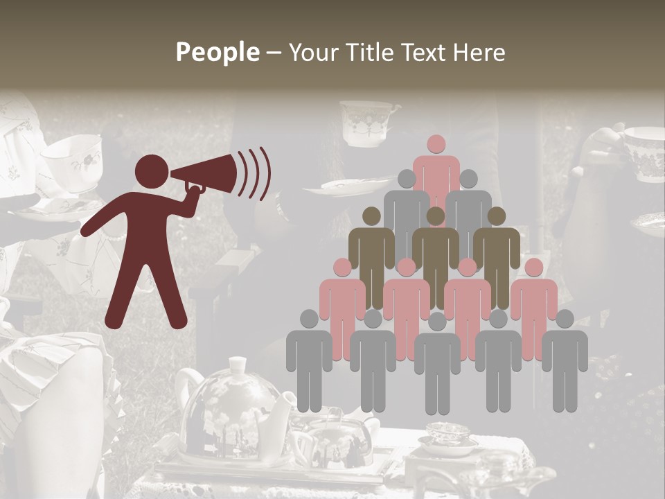 Teacup Pretty Crockery PowerPoint Template