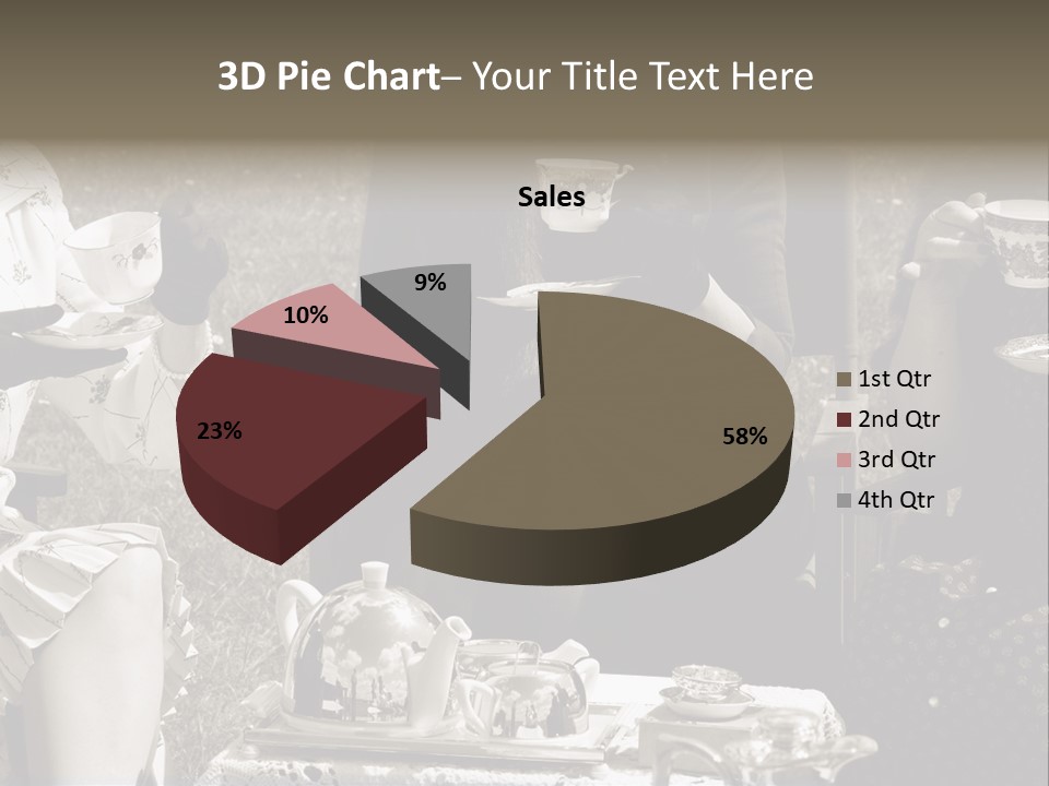 Teacup Pretty Crockery PowerPoint Template
