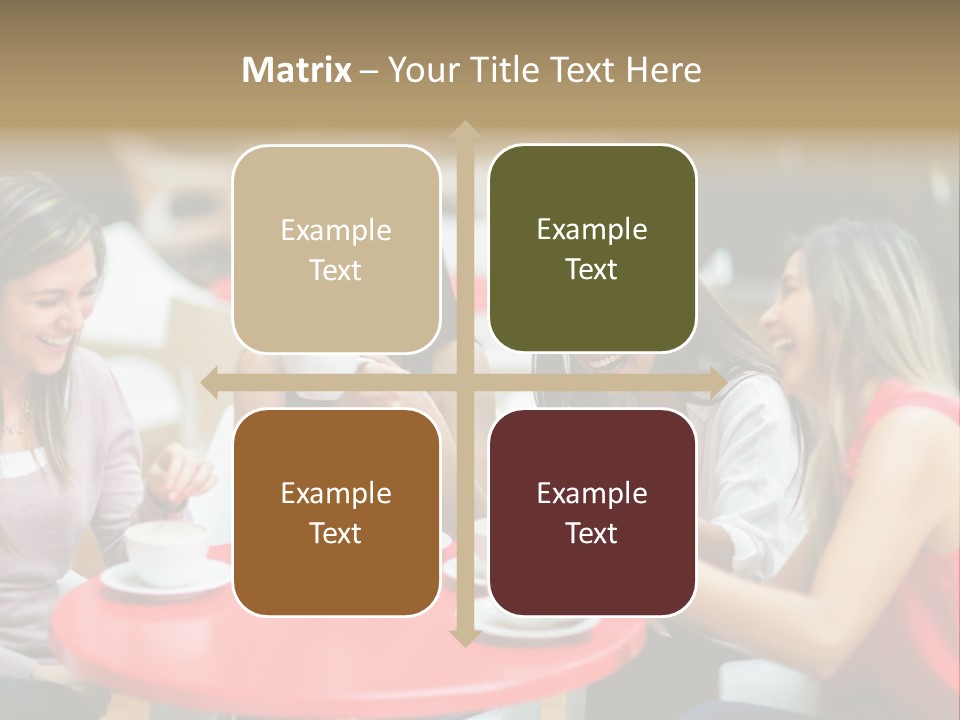 Happy Cheerful Adults PowerPoint Template