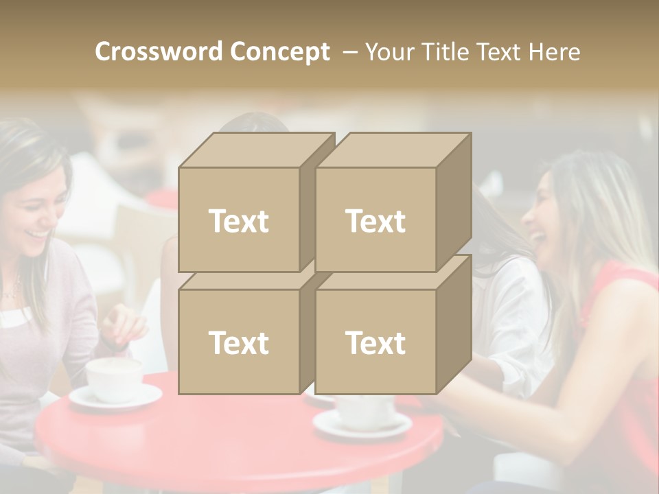 Happy Cheerful Adults PowerPoint Template