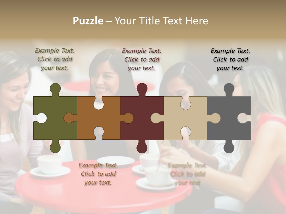 Happy Cheerful Adults PowerPoint Template