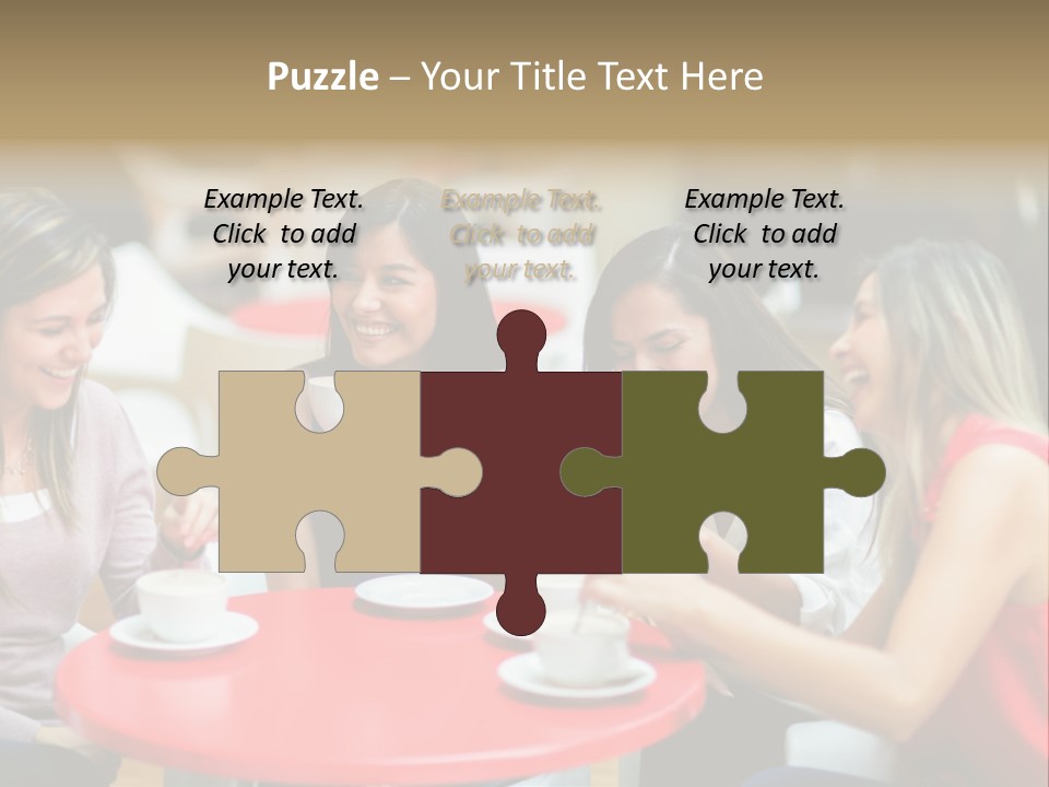 Happy Cheerful Adults PowerPoint Template