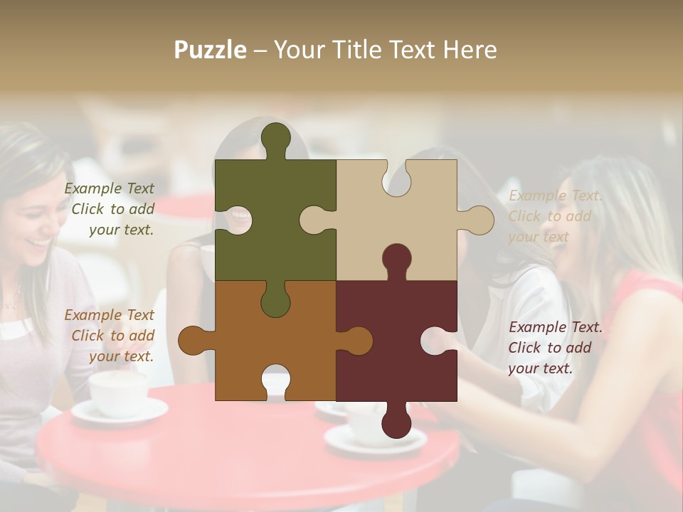 Happy Cheerful Adults PowerPoint Template