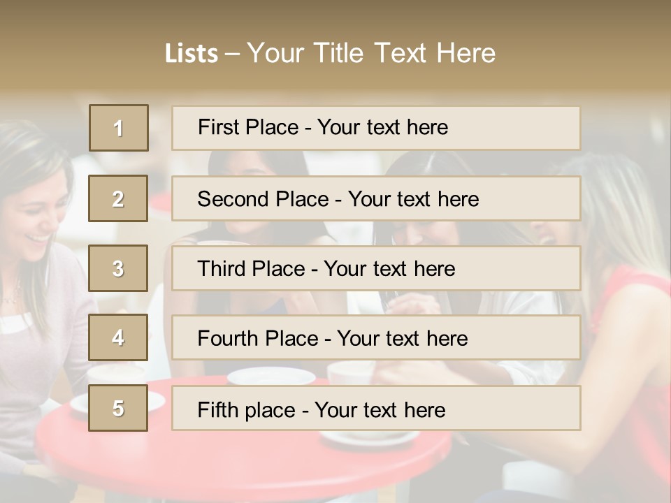 Happy Cheerful Adults PowerPoint Template