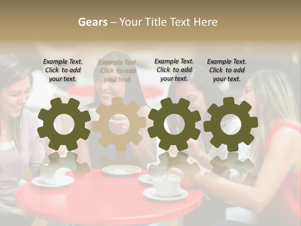 Happy Cheerful Adults PowerPoint Template