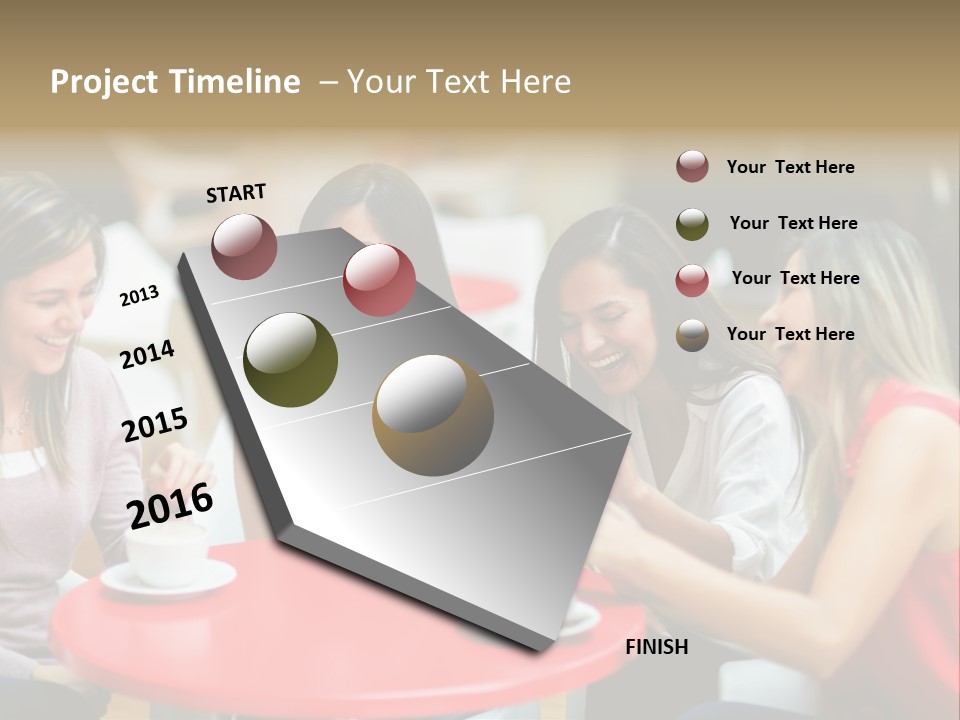 Happy Cheerful Adults PowerPoint Template