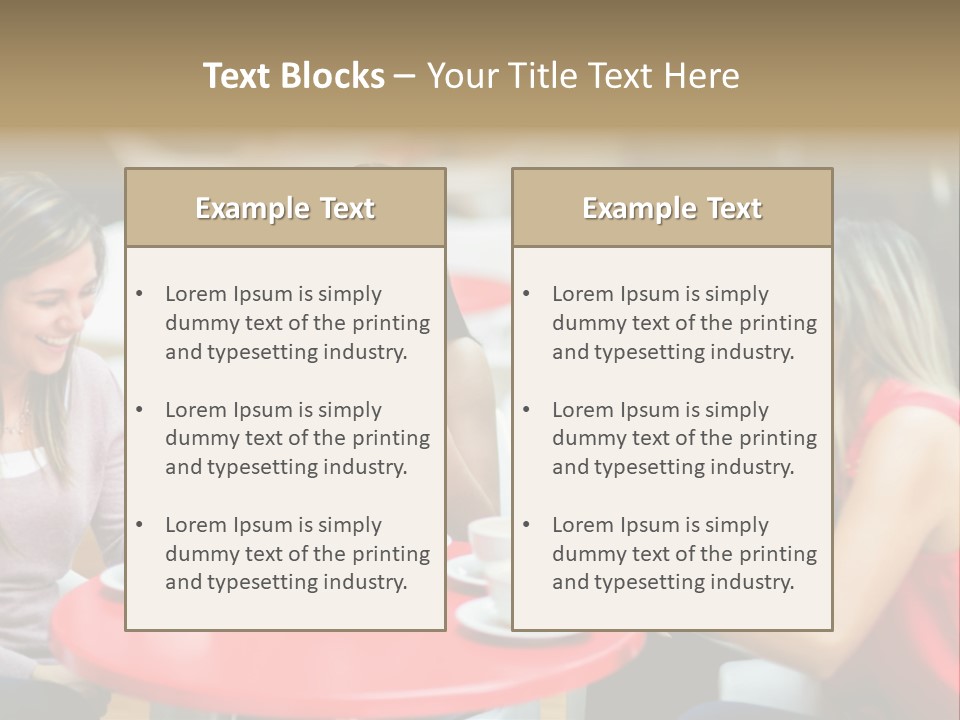 Happy Cheerful Adults PowerPoint Template