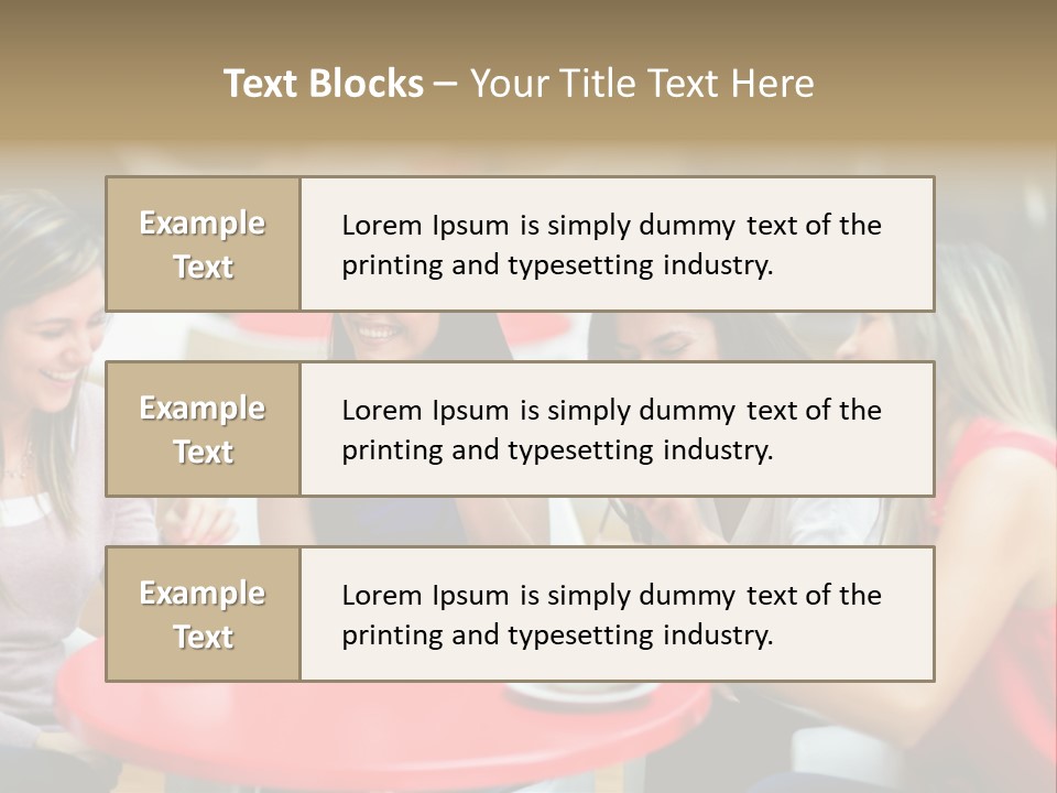 Happy Cheerful Adults PowerPoint Template