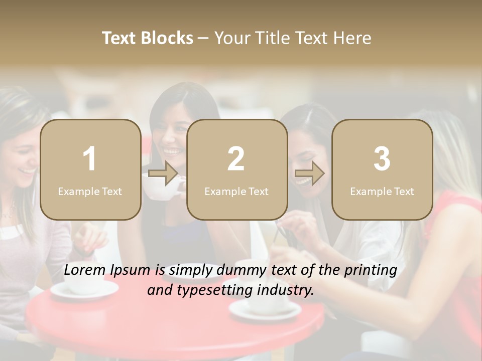 Happy Cheerful Adults PowerPoint Template