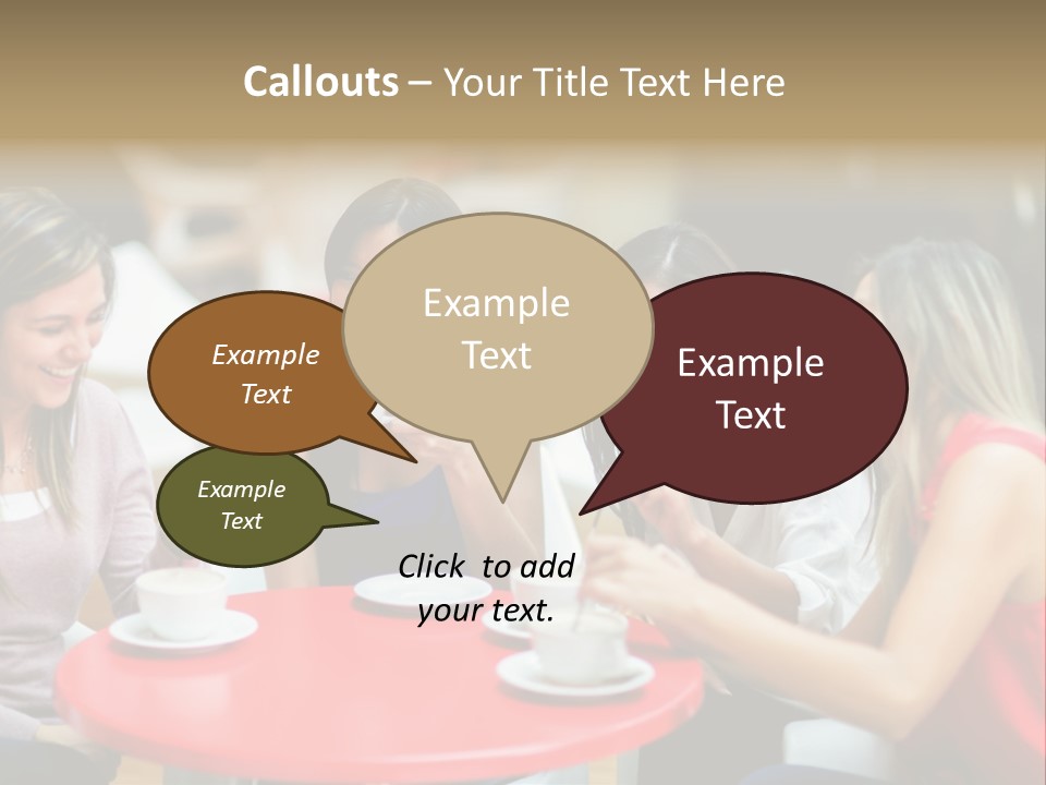 Happy Cheerful Adults PowerPoint Template