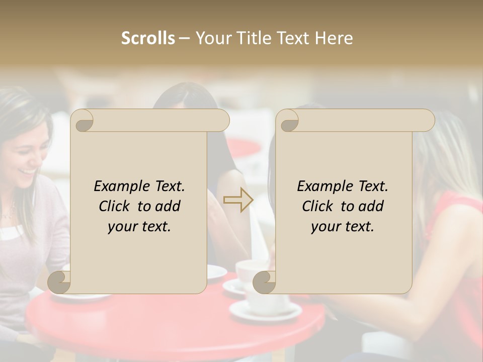 Happy Cheerful Adults PowerPoint Template