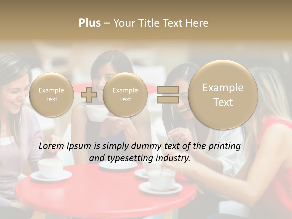 Happy Cheerful Adults PowerPoint Template