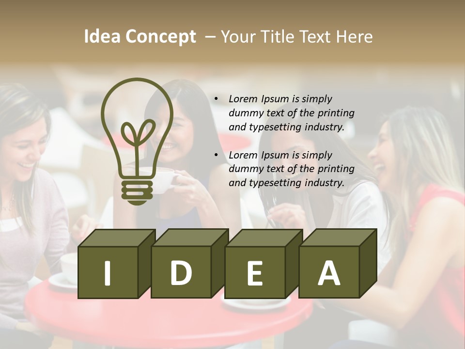 Happy Cheerful Adults PowerPoint Template