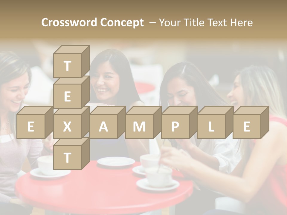 Happy Cheerful Adults PowerPoint Template