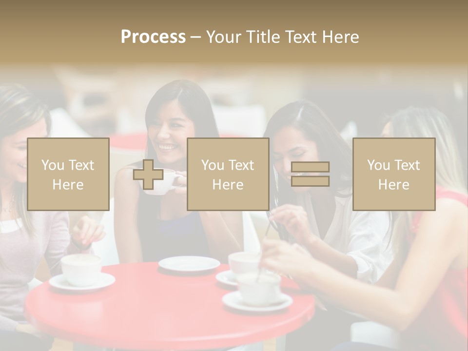 Happy Cheerful Adults PowerPoint Template